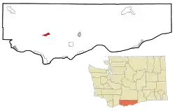Location in Klickitat County, Washington