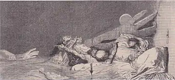 Anxieties from the series Paraphrase on the Finding of a Glove Opus VI, no. 7 (1881), etching, 7, 13,5 x 25,7&nbsp;cm, Albertina, Vienna