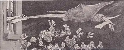 Abduction from the series Paraphrase on the Finding of a Glove Opus VI, no. 9 (1881), etching, 9, 11,4 x 26,1&nbsp;cm, Albertina, Vienna