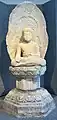 Stone seated Bhaisajyaguru, presumed to have been made between the late 8th and early 9th centuries. 109&nbsp;cm, Gyeongju National Museum, Bongwan 1957