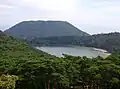 Rokkan'nonmiike Volcano (front) & Koshikidake Volcano (background)