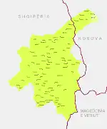 Colour-coded map of the Luma region