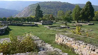 Ruins of the medieval fortress of Krakra near Pernik