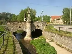 Stone arch bridge over the Bakovský potok