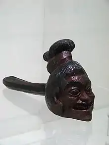 Lacquerware in the shape of a man's head, Western Han (202&nbsp;BC&nbsp;– 9&nbsp;AD), Yunnan Provincial Museum, Kunming