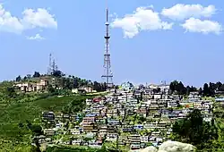 Panorama of Kurseong with TV tower in the background