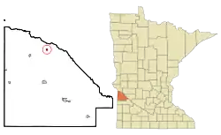 Location of Louisburg, Minnesota