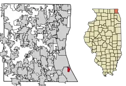 Location in Lake County, Illinois
