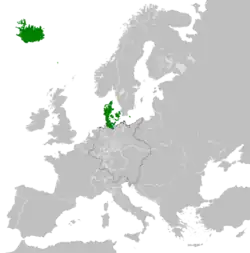 Territories that were part of the Kingdom of Denmark from 1814 to 1864