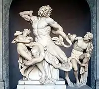 Laocoön and his Sons, Greek, (Late Hellenistic), c. 160 BC and 20 BC, White marble, Vatican Museum