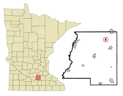 Location of Heidelberg, Minnesota