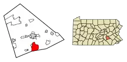 Location in Lebanon County, Pennsylvania