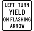 Left turn yield on flashing arrow, version 2