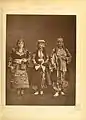 1: Muslim lady from Shkodër2. Christian lady from Shkodër3. Peasant woman from Malissor