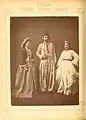1. Christian inhabitant of Beirut (summer dress)2. Muslim lady from Beirut3. Christian lady from Beirut (winter dress)