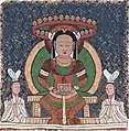 Reconstruction of the Light Maiden image on the Manichaean banner "MIK III 6286"