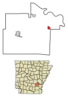 Location in Lincoln County, Arkansas