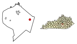 Location in Lincoln County, Kentucky