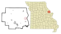 Location of Foley, Missouri