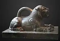 Lion weight; 6th-4th century BC; bronze; height: 29.5&nbsp;cm, width: 24.8&nbsp;cm; Louvre
