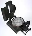 US Army compass with scales both in 360 degrees and NATO 6400 mil