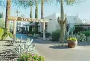 The Wigwam Hotel – officially opened its doors to the public in 1929. The hotel came about as a result of an expansion of the 1918, Wigwam Organizational House'. The hotel is located at 300 East Wigwam Boulevard. The Wigwam Hotel is a member of the Historic Hotels of America since 2010. Among the celebrities which have stayed in the hotel are Britney Spears, Clint Eastwood, Chuck Norris and Billy Joel.