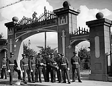 Lithuanian cadets near a War School in Kaunas, 1938.