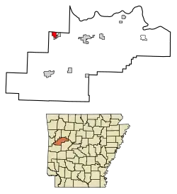 Location in Logan County, Arkansas