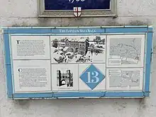 London Roman Wall – Museum of London Walking Tour Plaque 13