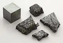 Lutetium, including a 1&nbsp;cm3 cube