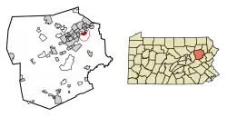 Location of Laflin in Luzerne County, Pennsylvania.