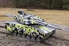 The Lynx 120 is a fire support variant of the Lynx KF41 platform and mounts a large-calibre crewed turret armed with a derivative of Rheinmetall's 120&nbsp;mm smoothbore gun family