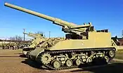 A M40 Gun Motor Carriage self-propelled gun.  The weight and complexity of guns in WWII eventually led to mounting them on a tank chassis to give them better mobility.