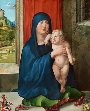Haller Madonna, c. 1496/1499, oil on panel, 52.4&nbsp;×&nbsp;42.2&nbsp;cm, National Gallery of Art, Washington, D.C. (1952.2.16.a)