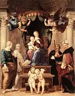 RaphaelMadonna of the Canopy. 276 × 224&nbsp;cm.