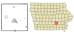 Location of Leighton, Iowa