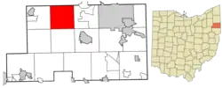 Location of Jackson Township in Mahoning County