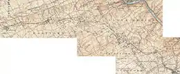 Map of the historic Philadelphia Main Line, c. 1895