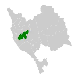 Mecca governorate (green) within Mecca province