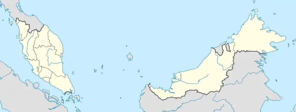 Approximate location where Bonggi is spoken