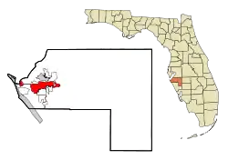 Location in Manatee County and the U.S. state of Florida