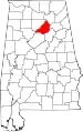 Map of Alabama highlighting Blount County