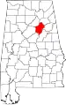 State map highlighting St. Clair County