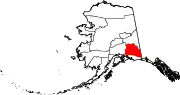State map highlighting Copper River Census Area