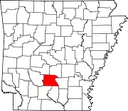 Map of Arkansas highlighting Dallas County