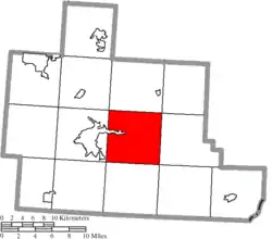 Location of Canaan Township in Athens County