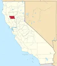 State map highlighting Glenn County