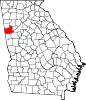 State map highlighting Carroll County