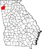 State map highlighting Floyd County