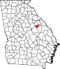 State map highlighting Glascock County